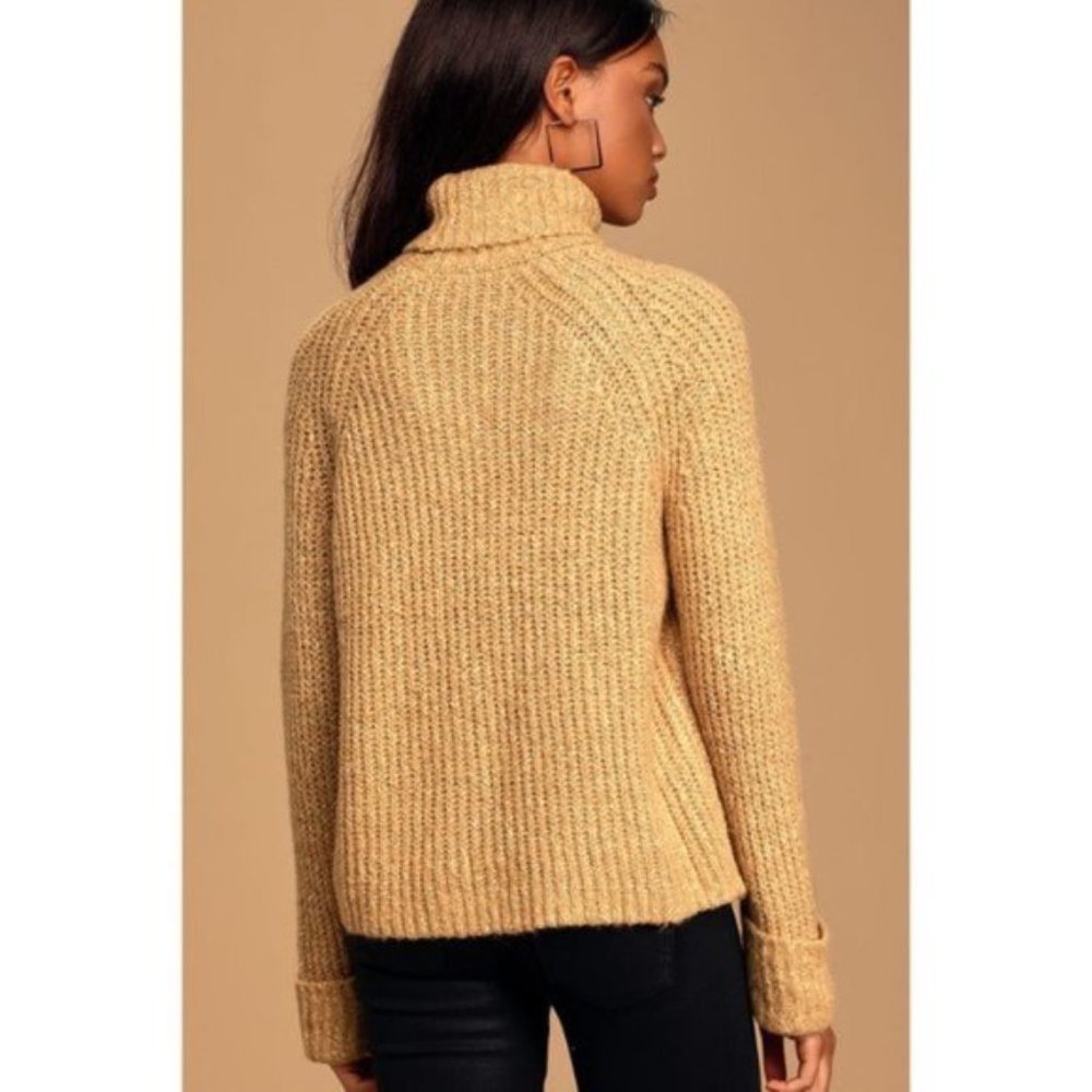 Harvest Moon Gold Marled Turtleneck Sweater - Picture 2 of 7